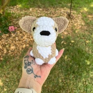 Crocheted small pup 🐶 multi - Aimeegurumi
